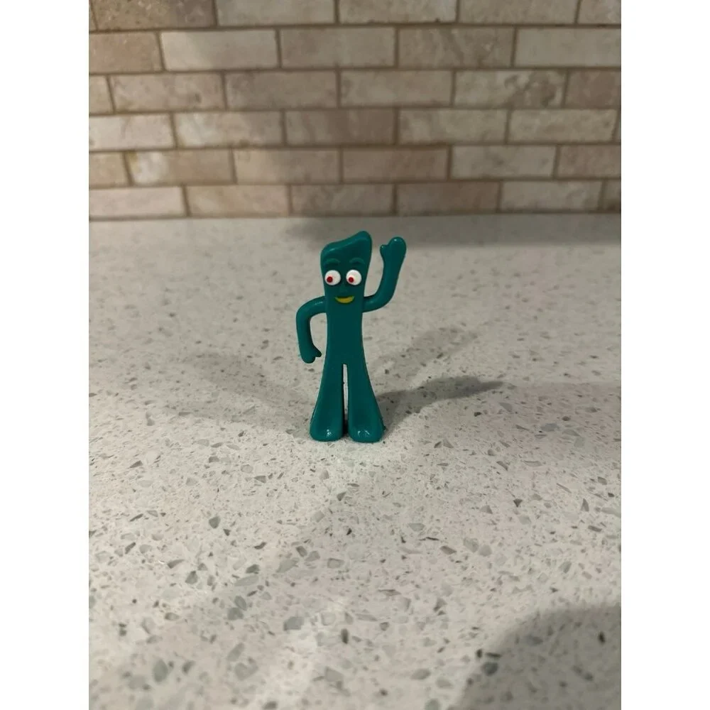 Vintage 2 3/4 inch Bendable Gumby Figure Prema‎ Toy Co. Bendy Figurine Waving